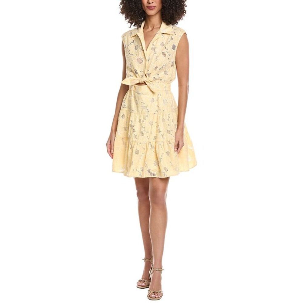 Sandro Womens  Woven Mini Dress, Brown